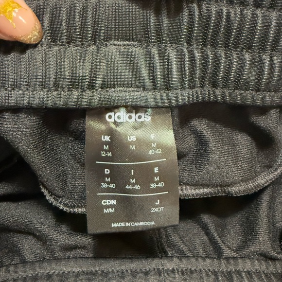 Adidas Black White Stripes Track Pants - Picture 2 of 3